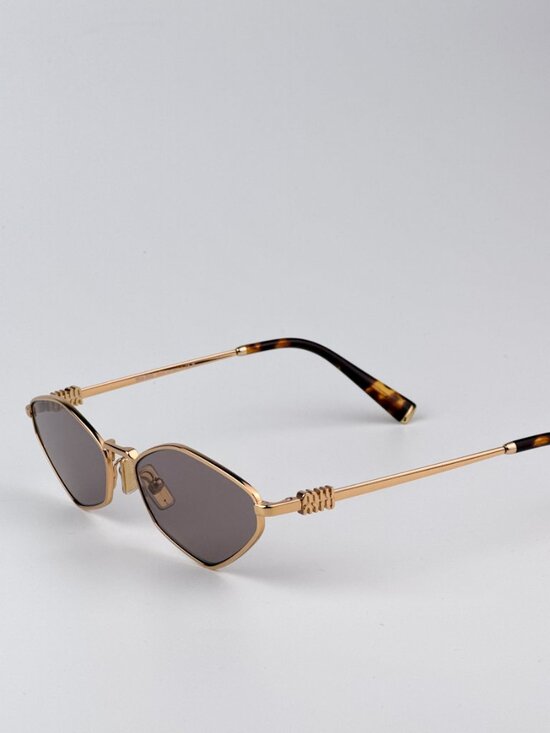 Miu Miu MU56ZS 5AK20I REGARD BRAND NEW Sunglasses Gold Purple Geometric Unisex main image 10